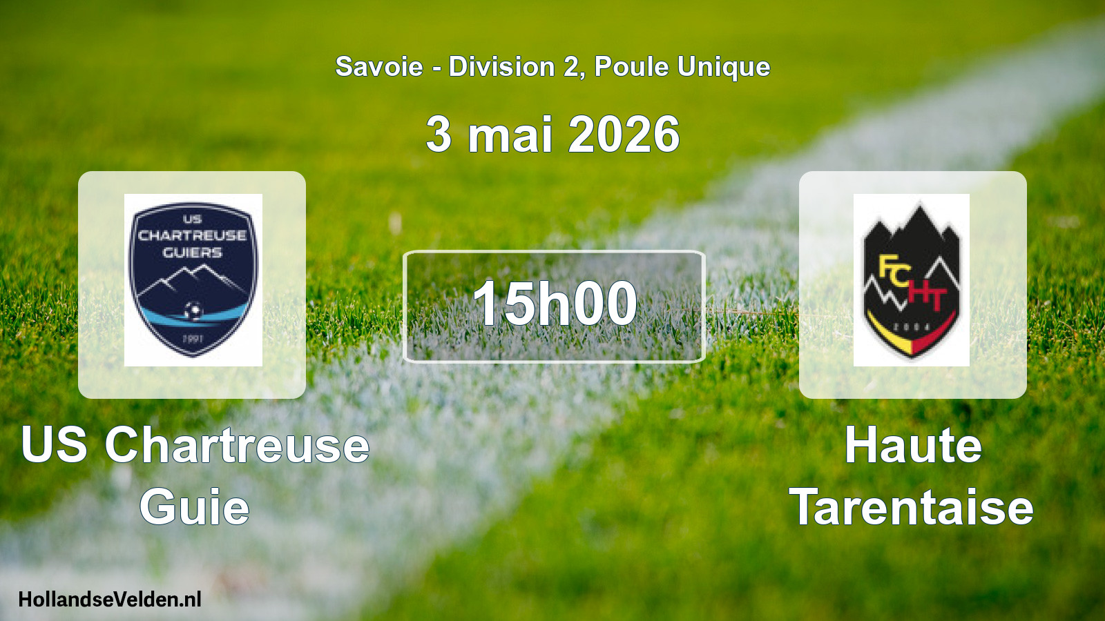 Geplande wedstrijd: US Chartreuse Guie - Haute Tarentaise (3 mei 2026)