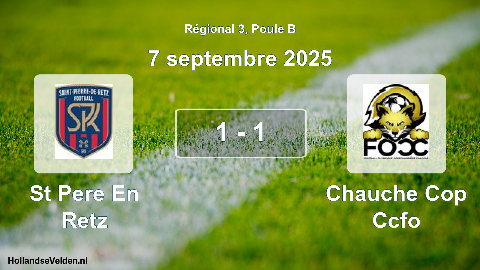 Total number of matches played: St Pere En Retz - Chauche Cop Ccfo 1 - 1 (7 September 2025)