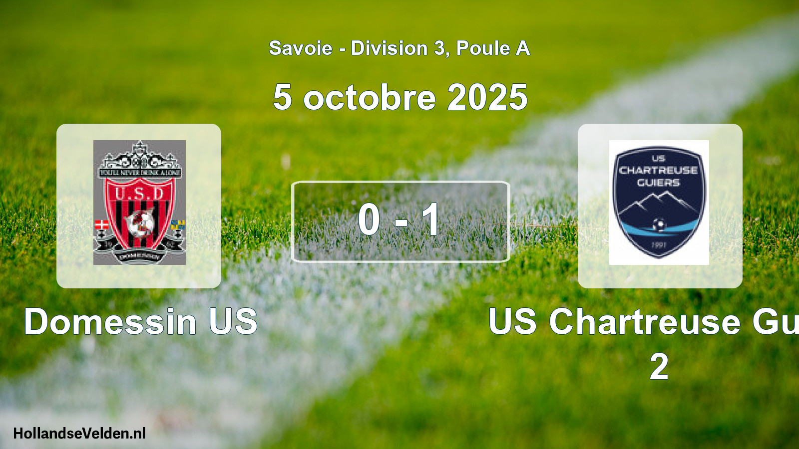 Match joué: Domessin US - US Chartreuse Guie 2 0 - 1 (5 octobre 2025)