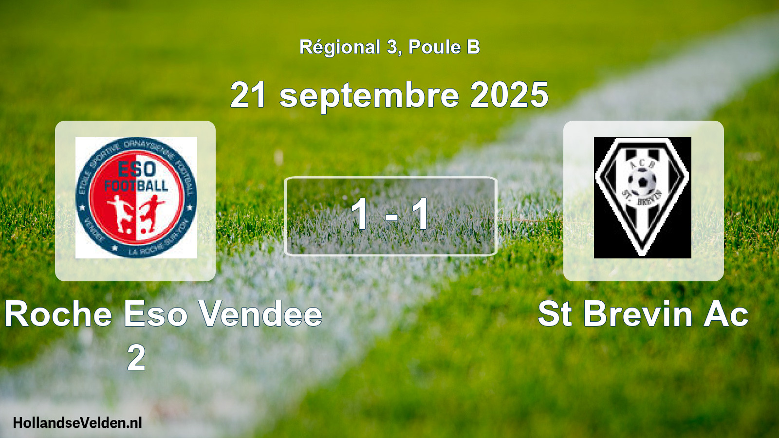 Gespeelde wedstrijd: La Roche Eso Vendee 2 - St Brevin Ac 1 - 1 (21 september 2025)