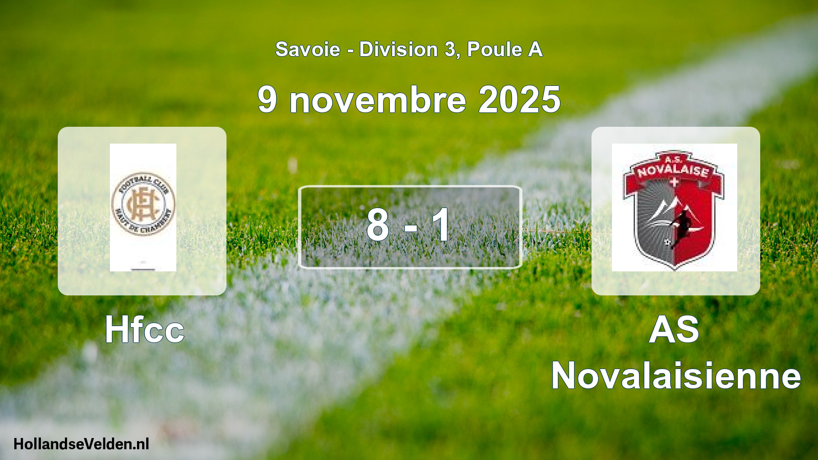 Match joué: Hfcc - AS Novalaisienne 8 - 1 (9 novembre 2025)