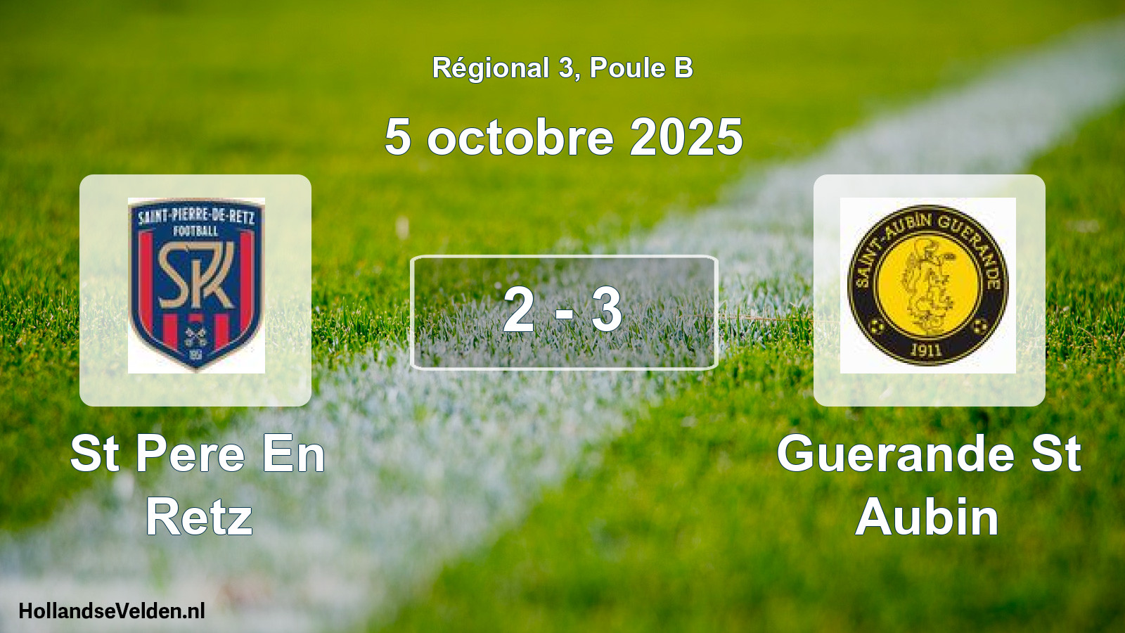 Total number of matches played: St Pere En Retz - Guerande St Aubin 2 - 3 (5 October 2025)