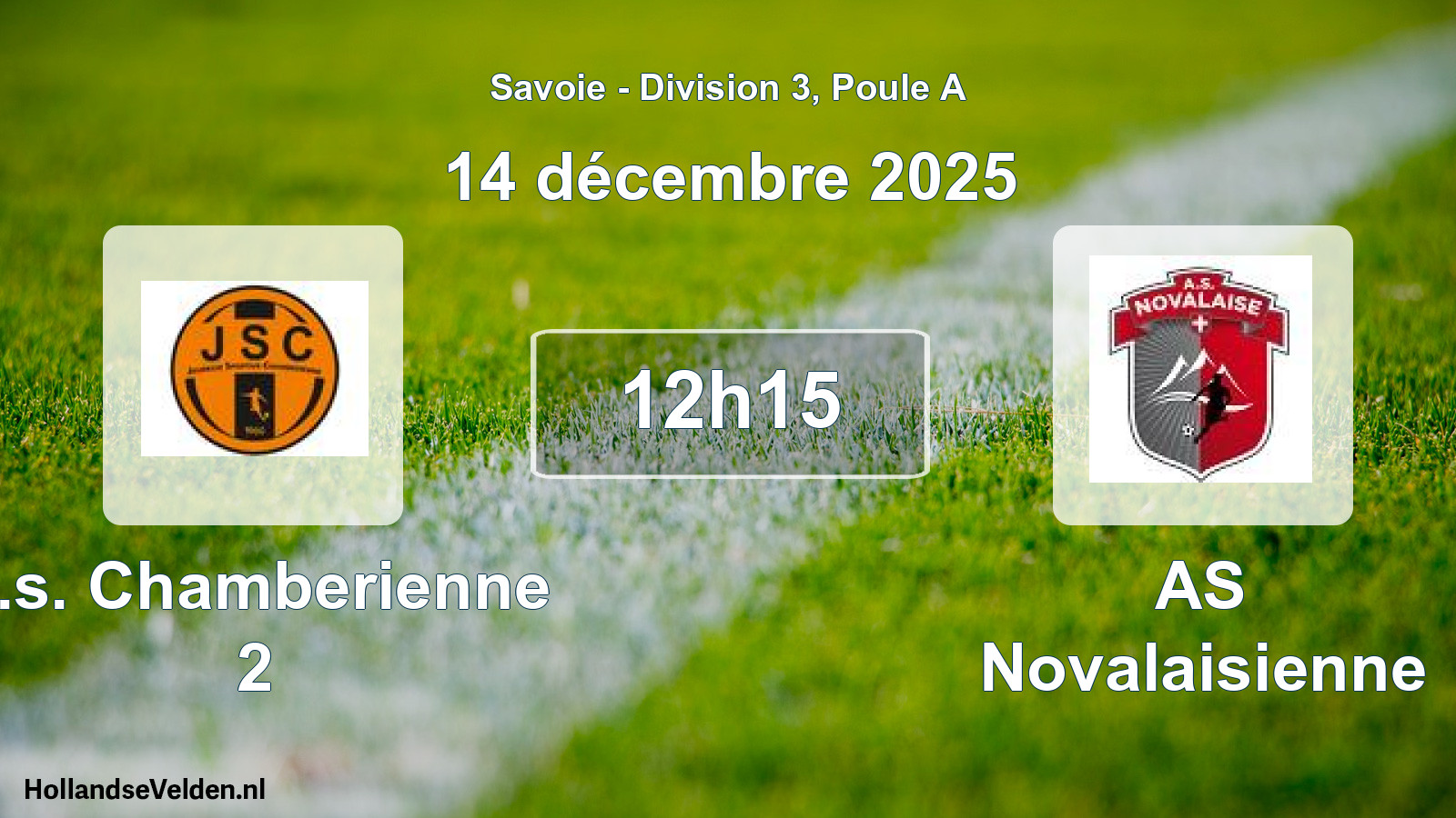 Geplande wedstrijd: J.s. Chamberienne 2 - AS Novalaisienne (23 november 2025)