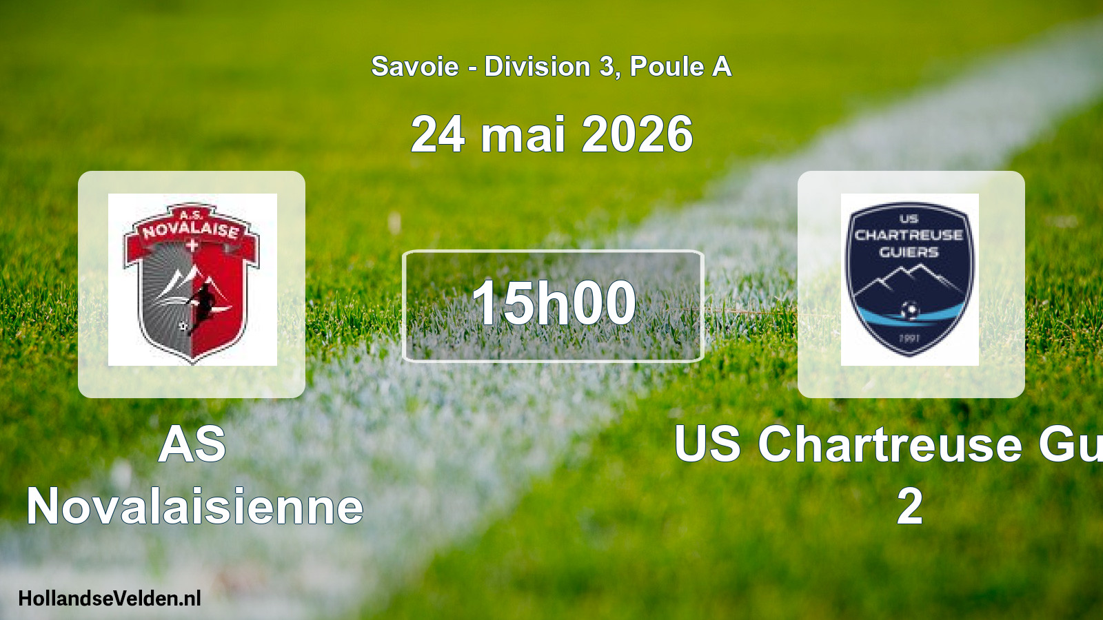 Match programmé: AS Novalaisienne - US Chartreuse Guie 2 (24 mai 2026)