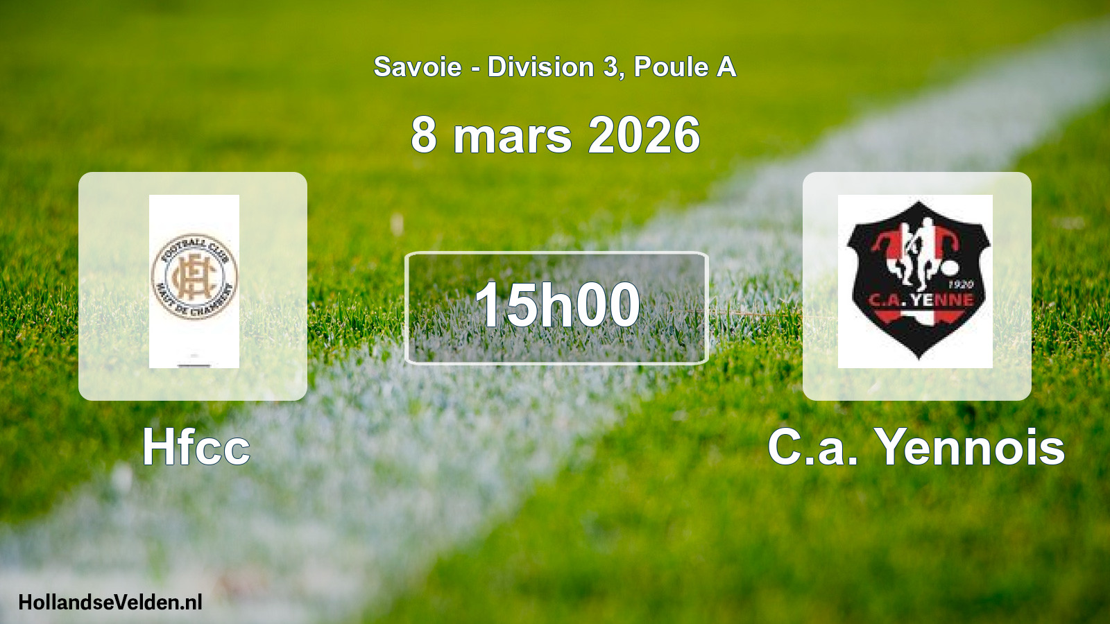Match programmé: Hfcc - C.a. Yennois (8 mars 2026)