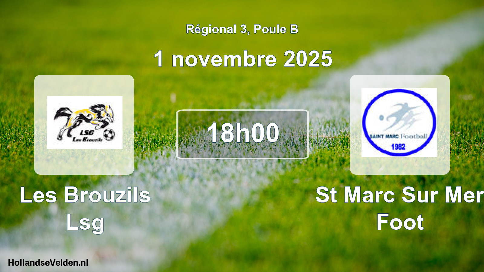 Geplande wedstrijd: Les Brouzils Lsg - St Marc Sur Mer Foot (1 november 2025)