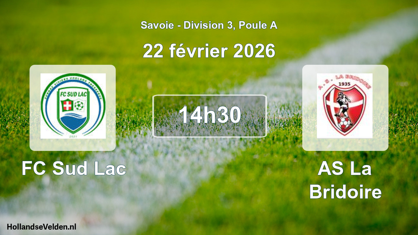 Scheduled Match: FC Sud Lac - AS La Bridoire (23 November 2025)