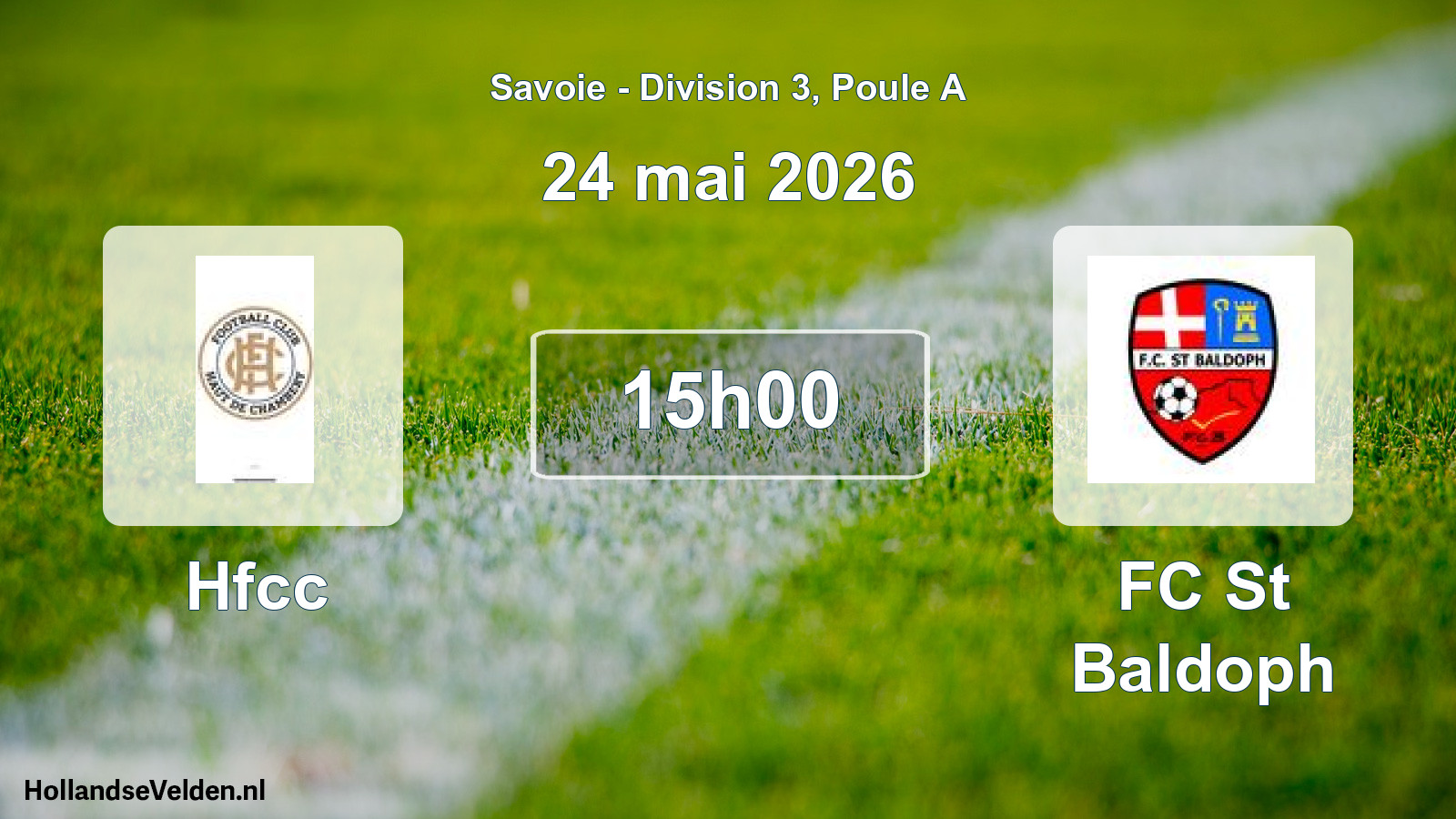 Geplande wedstrijd: Hfcc - FC St Baldoph (24 mei 2026)