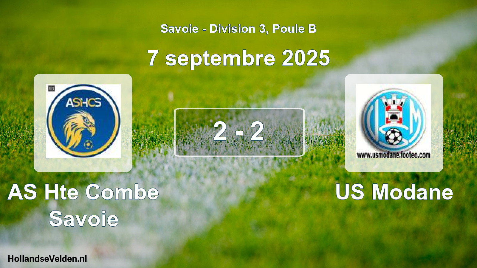 Gespeelde wedstrijd: AS Hte Combe Savoie - US Modane 2 - 2 (7 september 2025)