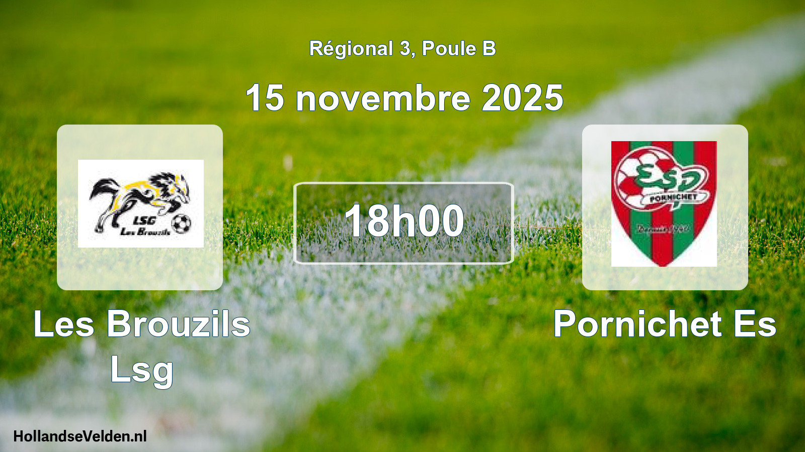 Geplande wedstrijd: Les Brouzils Lsg - Pornichet Es (15 novembre 2025)