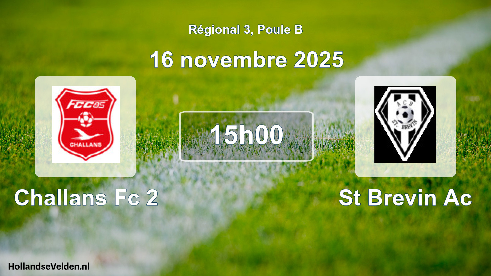 Geplande wedstrijd: Challans Fc 2 - St Brevin Ac (16 novembre 2025)