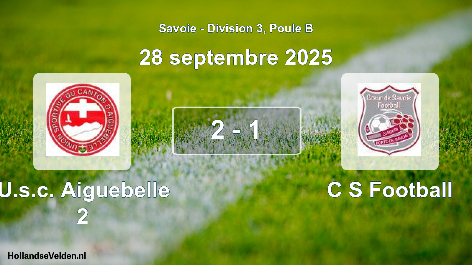 Gespeelde wedstrijd: U.s.c. Aiguebelle 2 - C S Football 2 - 1 (28 september 2025)
