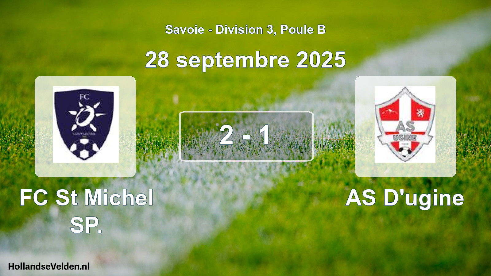 Gespeelde wedstrijd: FC St Michel SP. - AS D'ugine 2 - 1 (28 september 2025)