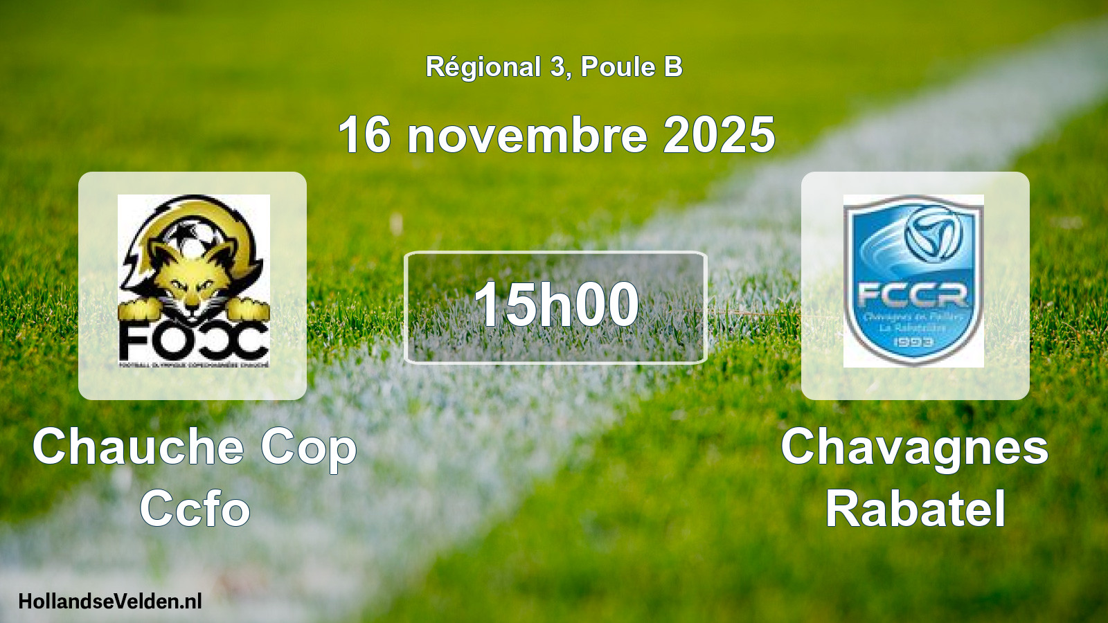 Geplande wedstrijd: Chauche Cop Ccfo - Chavagnes Rabatel (16 novembre 2025)