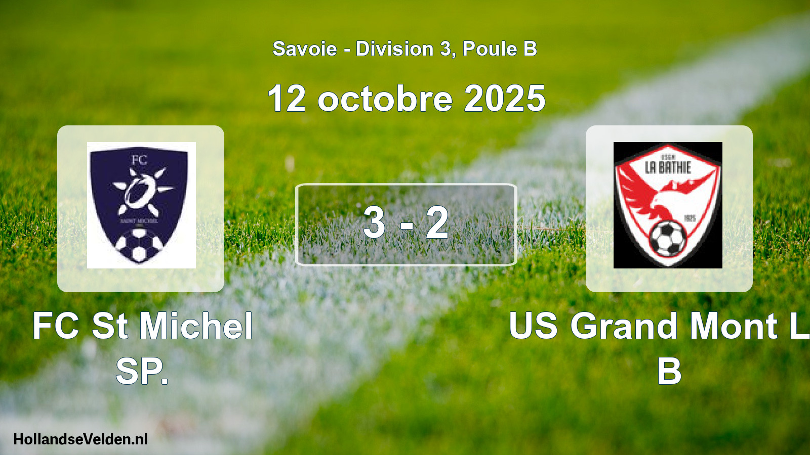 Match joué: FC St Michel SP. - US Grand Mont La B 3 - 2 (12 octobre 2025)