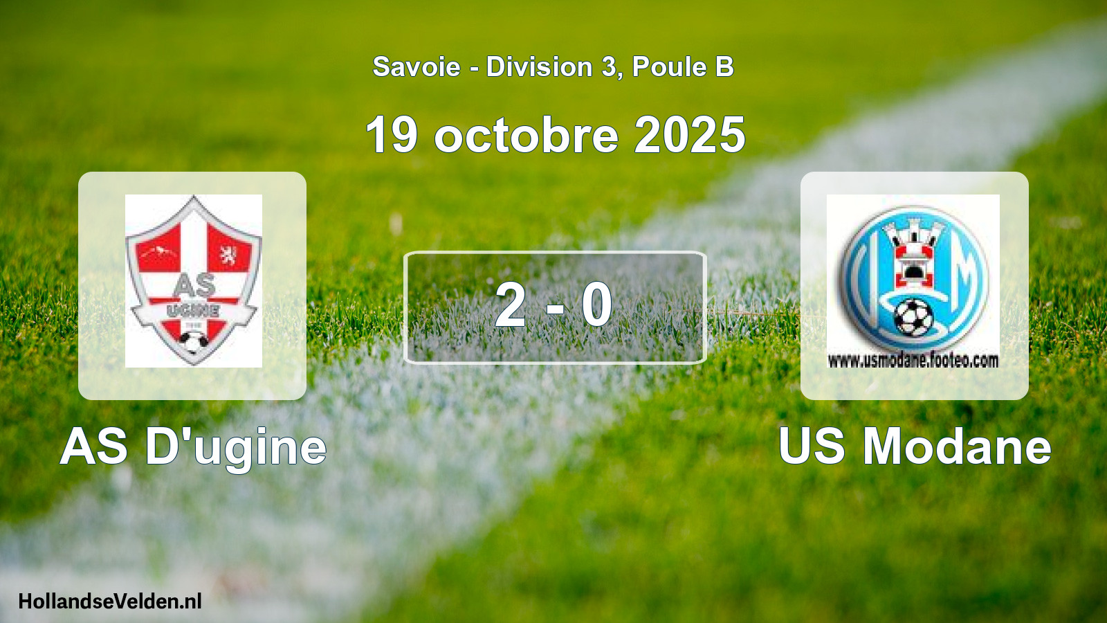 Gespeelde wedstrijd: AS D'ugine - US Modane 2 - 0 (19 oktober 2025)