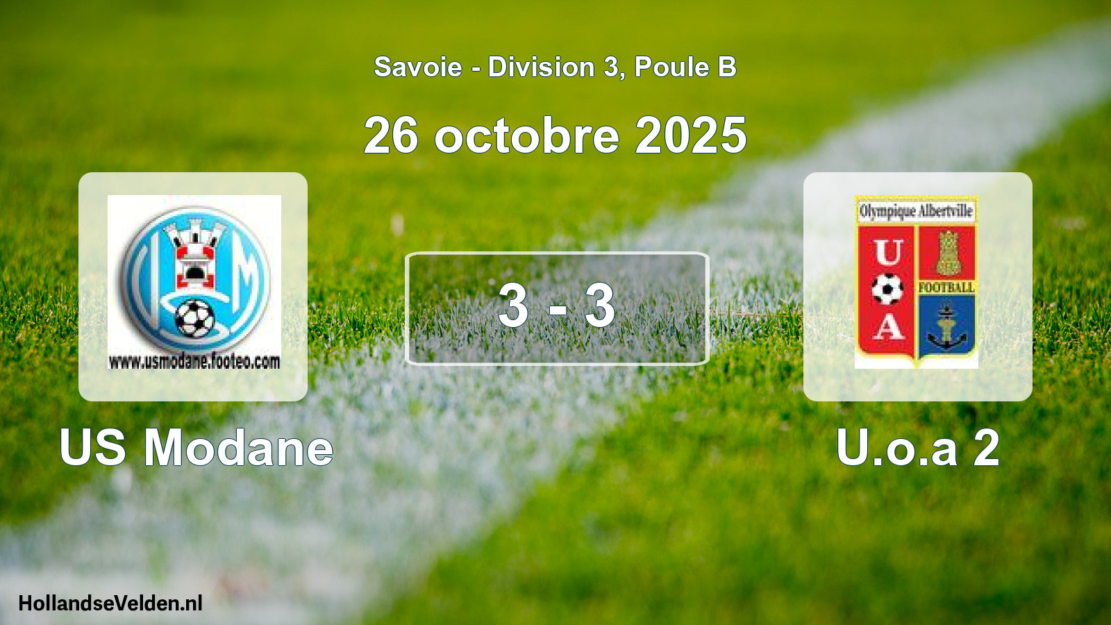 Match joué: US Modane - U.o.a 2 3 - 3 (26 octobre 2025)