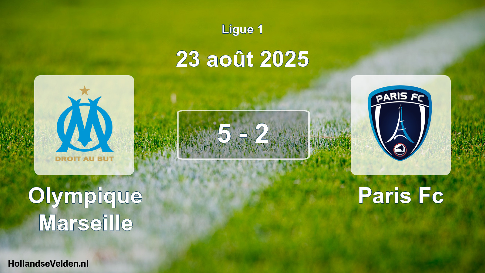 Total number of matches played: Olympique Marseille - Paris Fc 5 - 2 (23 August 2025)