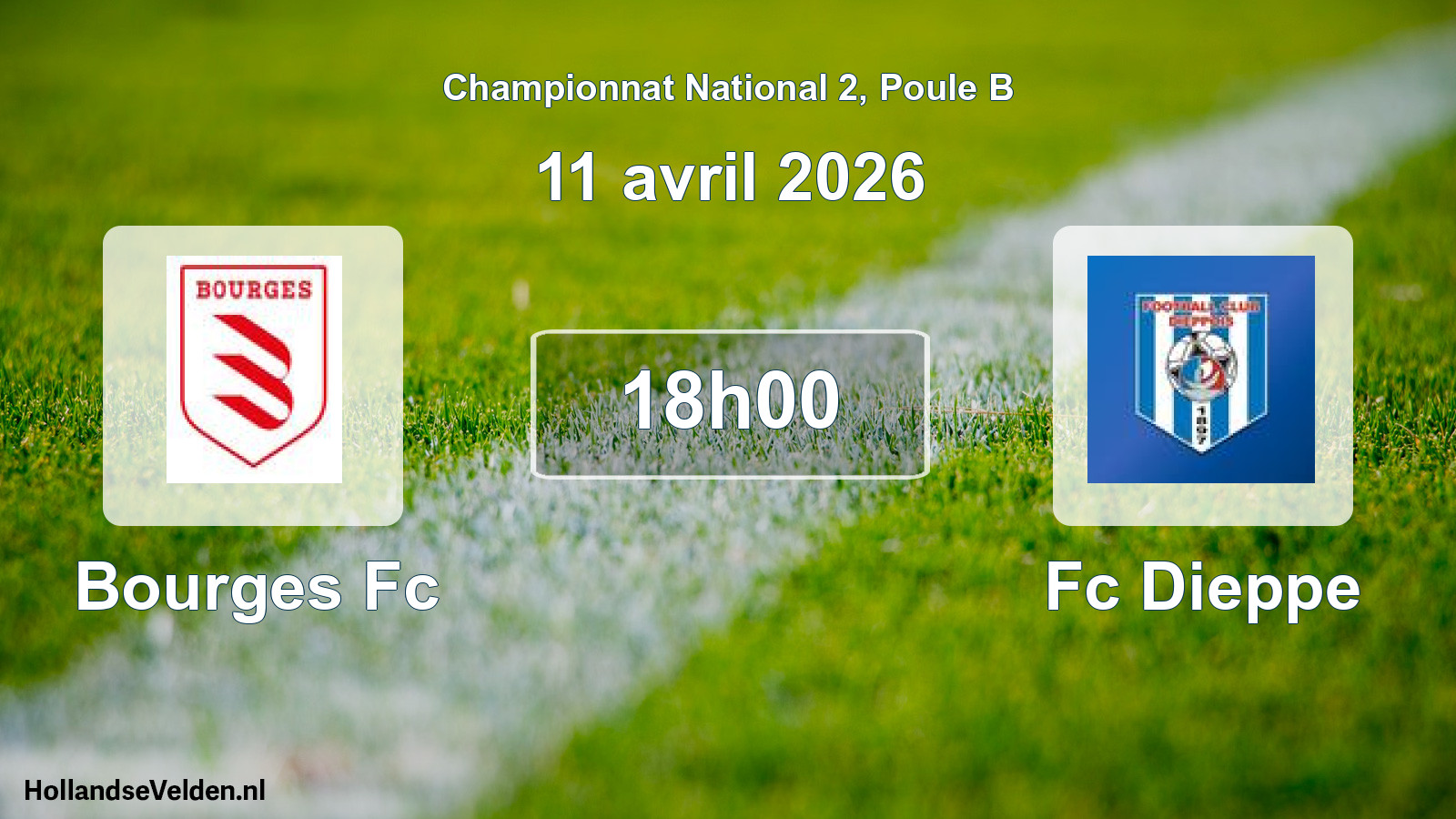 Geplande wedstrijd: Bourges Fc - Fc Dieppe (11 avril 2026)