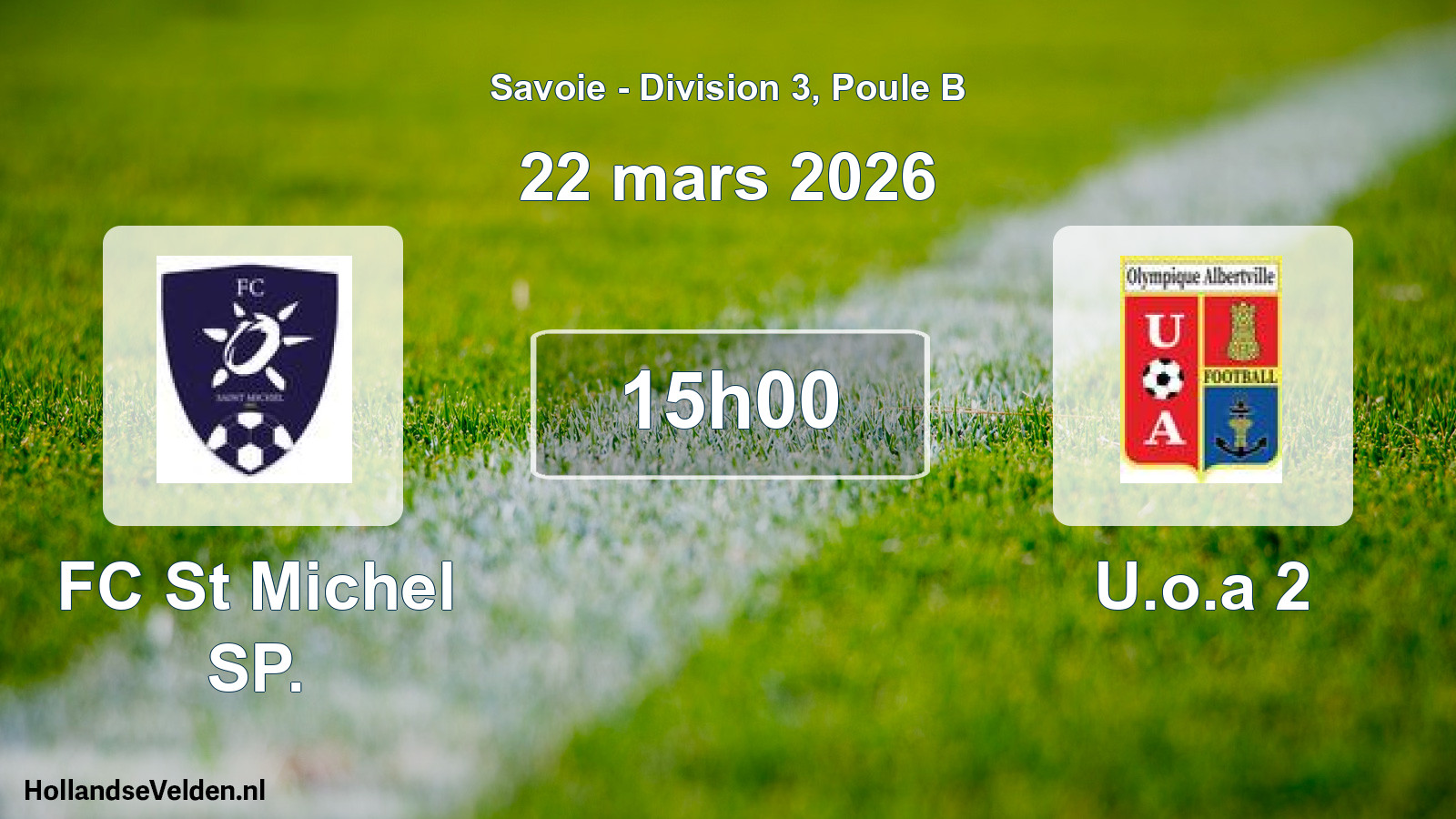 Match programmé: FC St Michel SP. - U.o.a 2 (22 mars 2026)