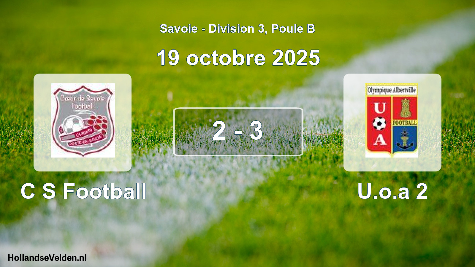 Match joué: C S Football - U.o.a 2 2 - 3 (19 octobre 2025)