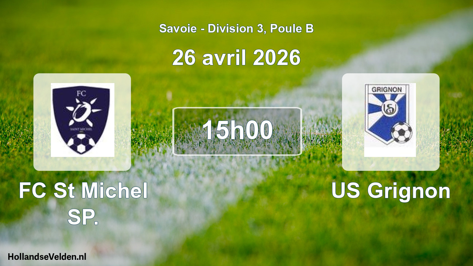 Geplande wedstrijd: FC St Michel SP. - US Grignon (26 april 2026)