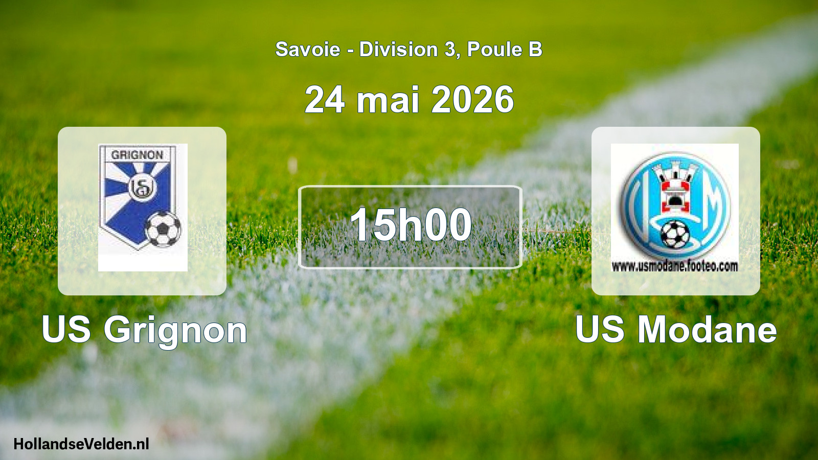 Geplande wedstrijd: US Grignon - US Modane (24 mei 2026)