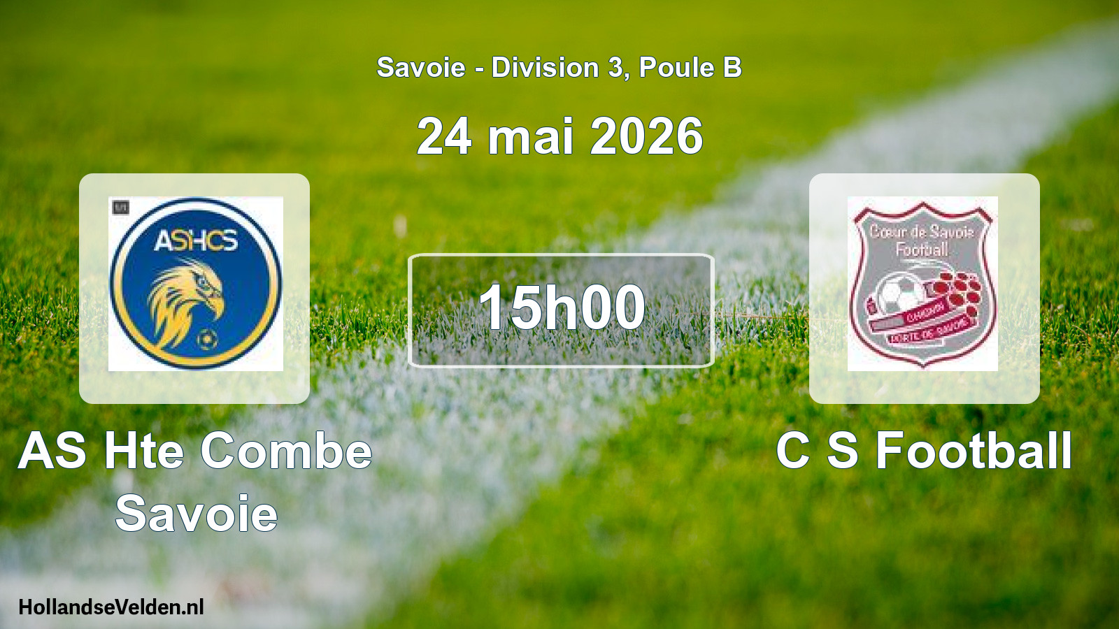 Match programmé: AS Hte Combe Savoie - C S Football (24 mai 2026)
