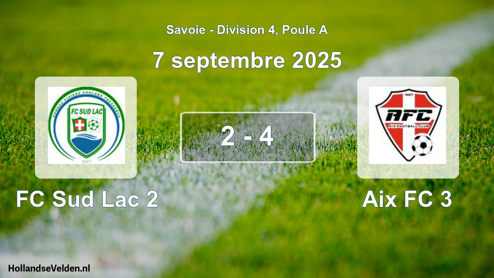 Total number of matches played: FC Sud Lac 2 - Aix FC 3 2 - 4 (7 September 2025)