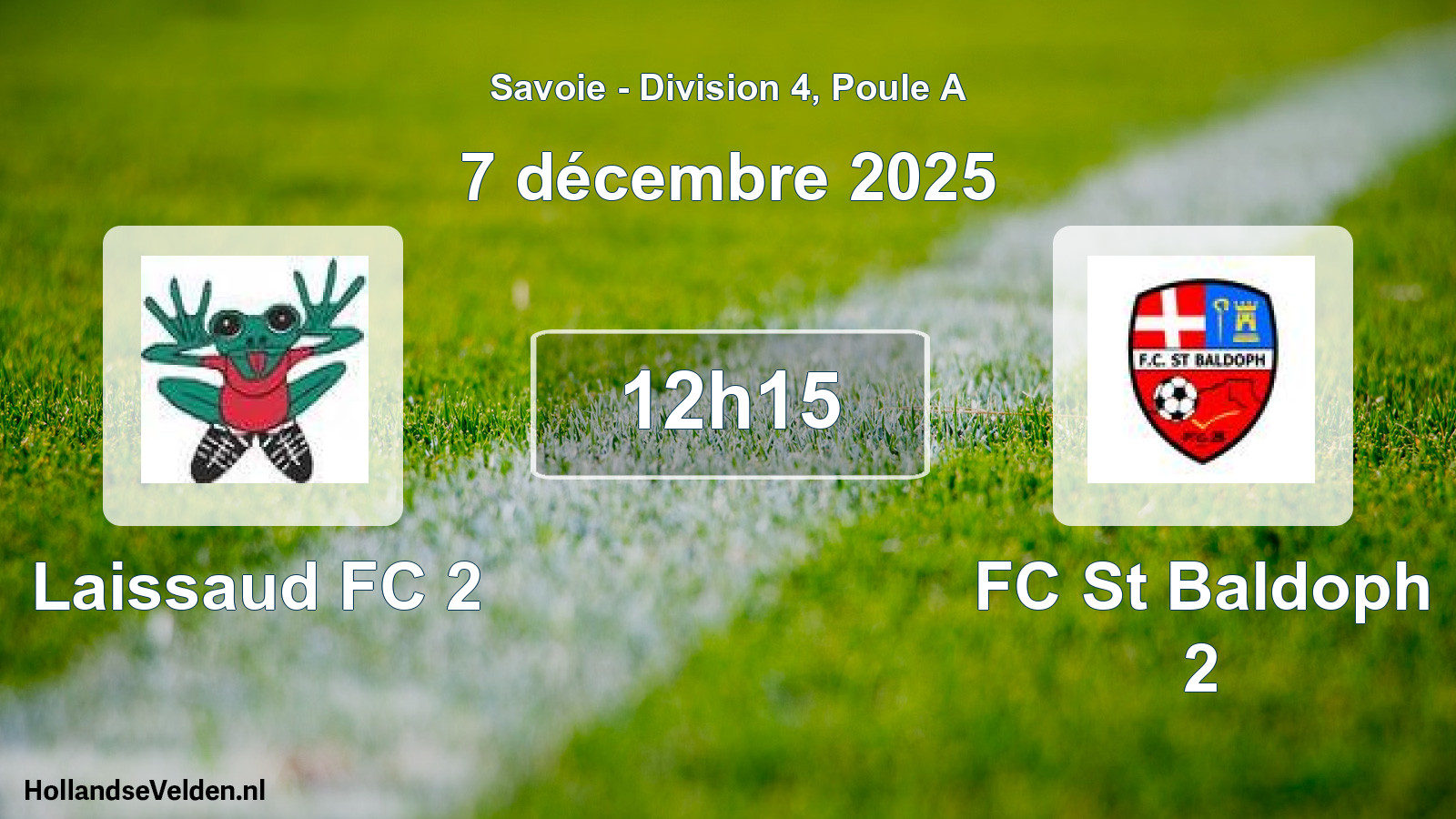 Geplande wedstrijd: Laissaud FC 2 - FC St Baldoph 2 (7 december 2025)