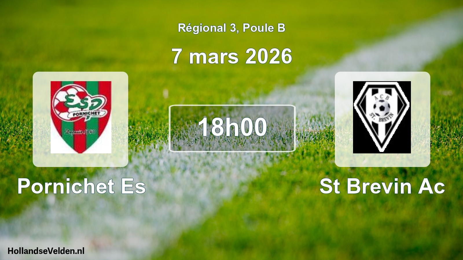 Geplande wedstrijd: Pornichet Es - St Brevin Ac (7 mars 2026)