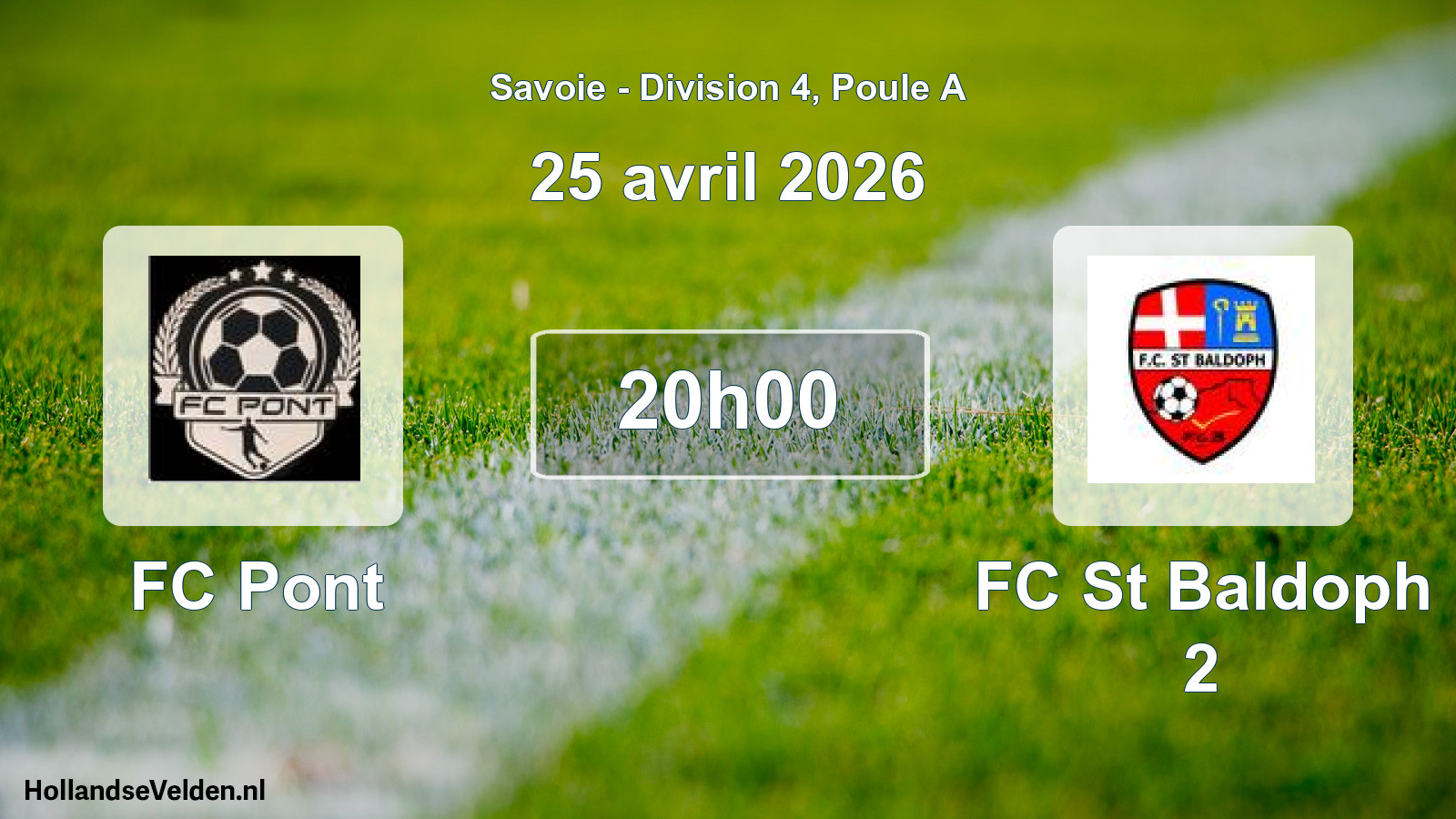 Geplande wedstrijd: FC Pont - FC St Baldoph 2 (25 april 2026)
