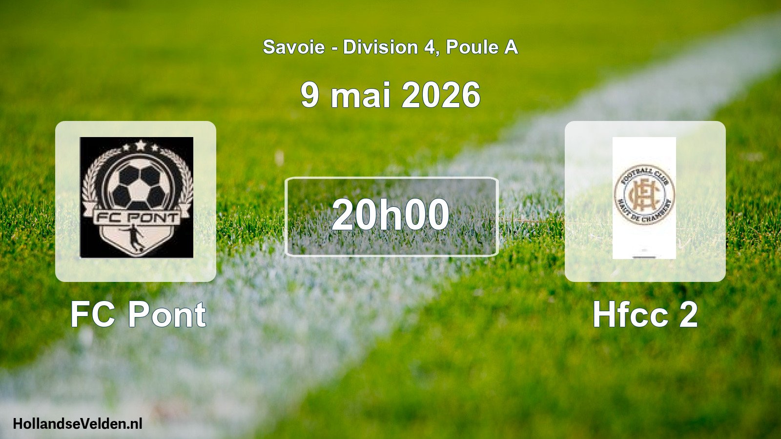 Geplande wedstrijd: FC Pont - Hfcc 2 (9 mei 2026)