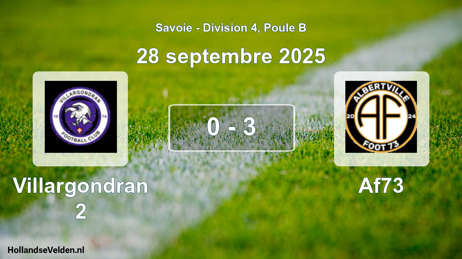 Gespeelde wedstrijd: Villargondran 2 - Af73 0 - 3 (28 september 2025)