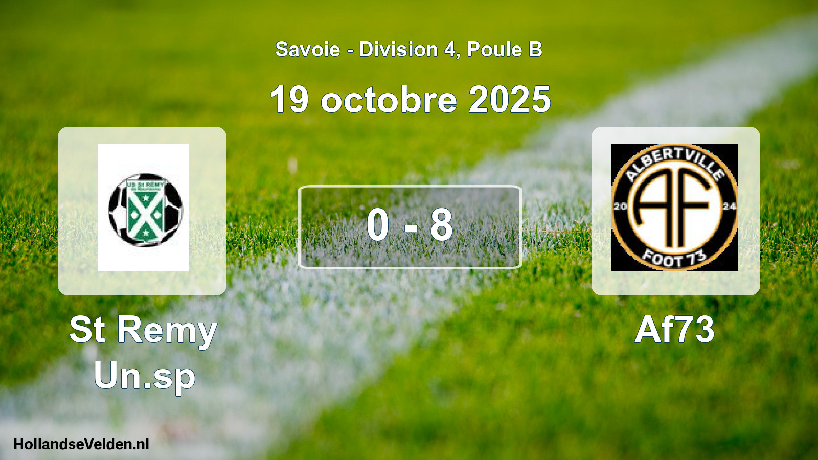 Match joué: St Remy Un.sp - Af73 0 - 8 (19 octobre 2025)