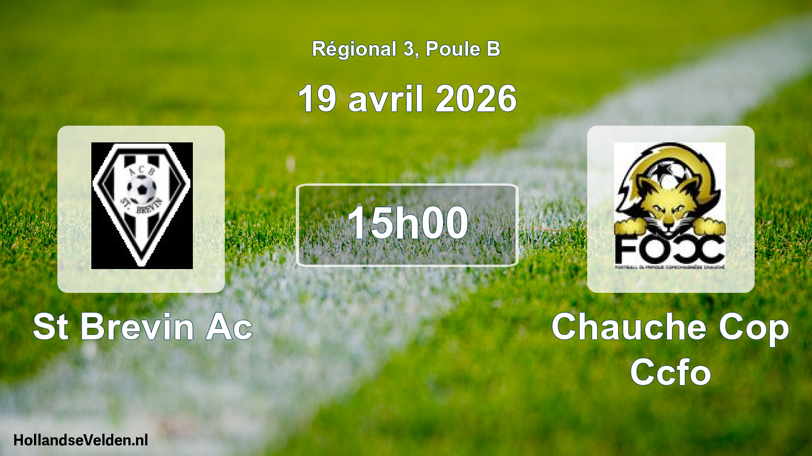 Geplande wedstrijd: St Brevin Ac - Chauche Cop Ccfo (19 avril 2026)