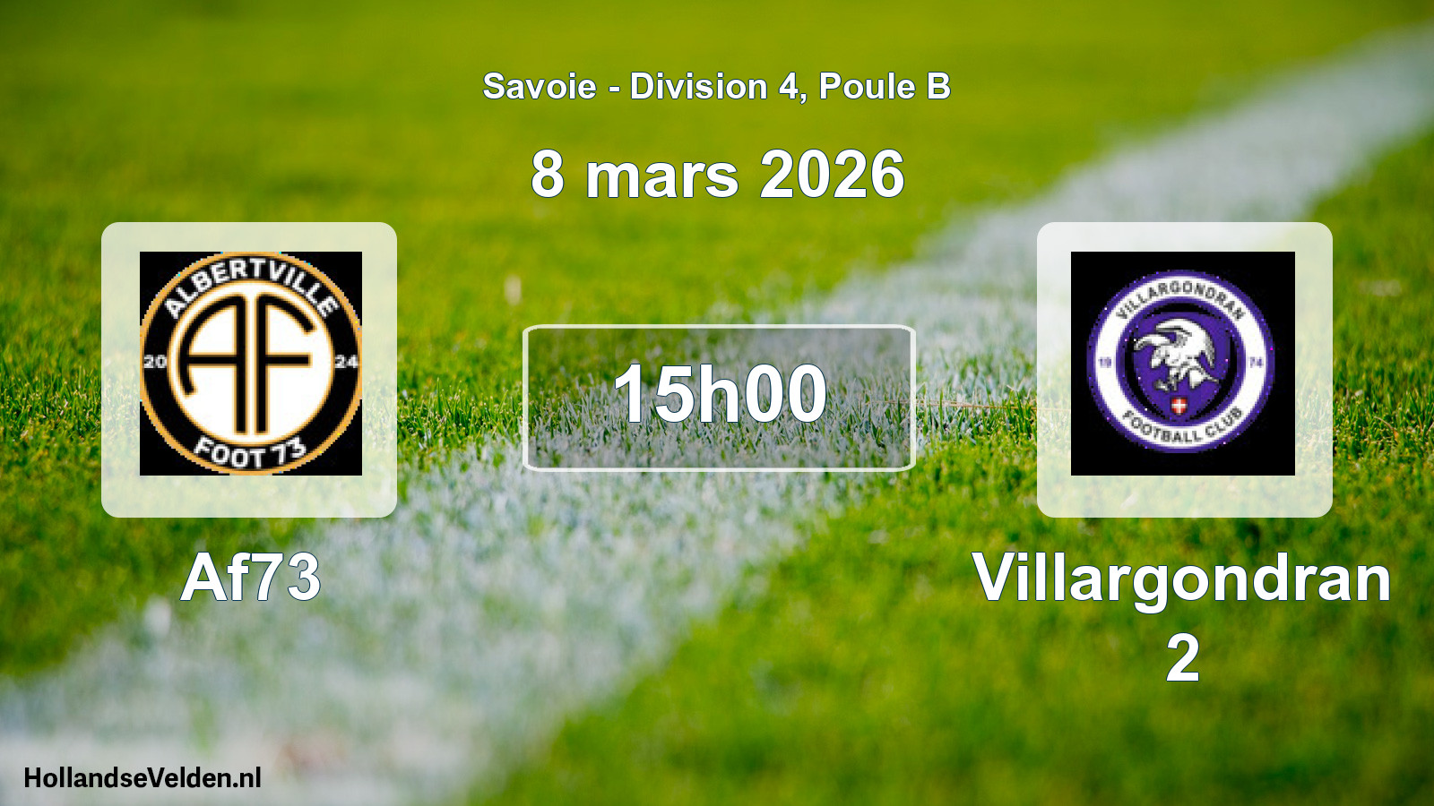 Geplande wedstrijd: Af73 - Villargondran 2 (8 maart 2026)