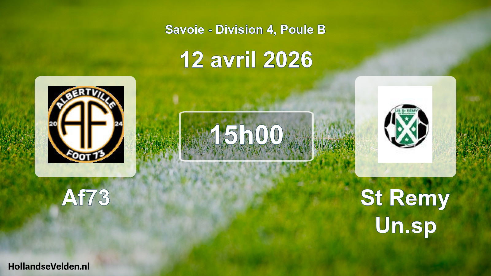 Geplande wedstrijd: Af73 - St Remy Un.sp (12 april 2026)