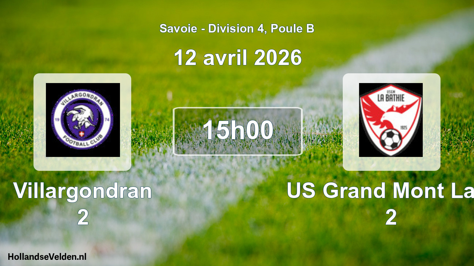 Geplande wedstrijd: Villargondran 2 - US Grand Mont La B 2 (12 april 2026)