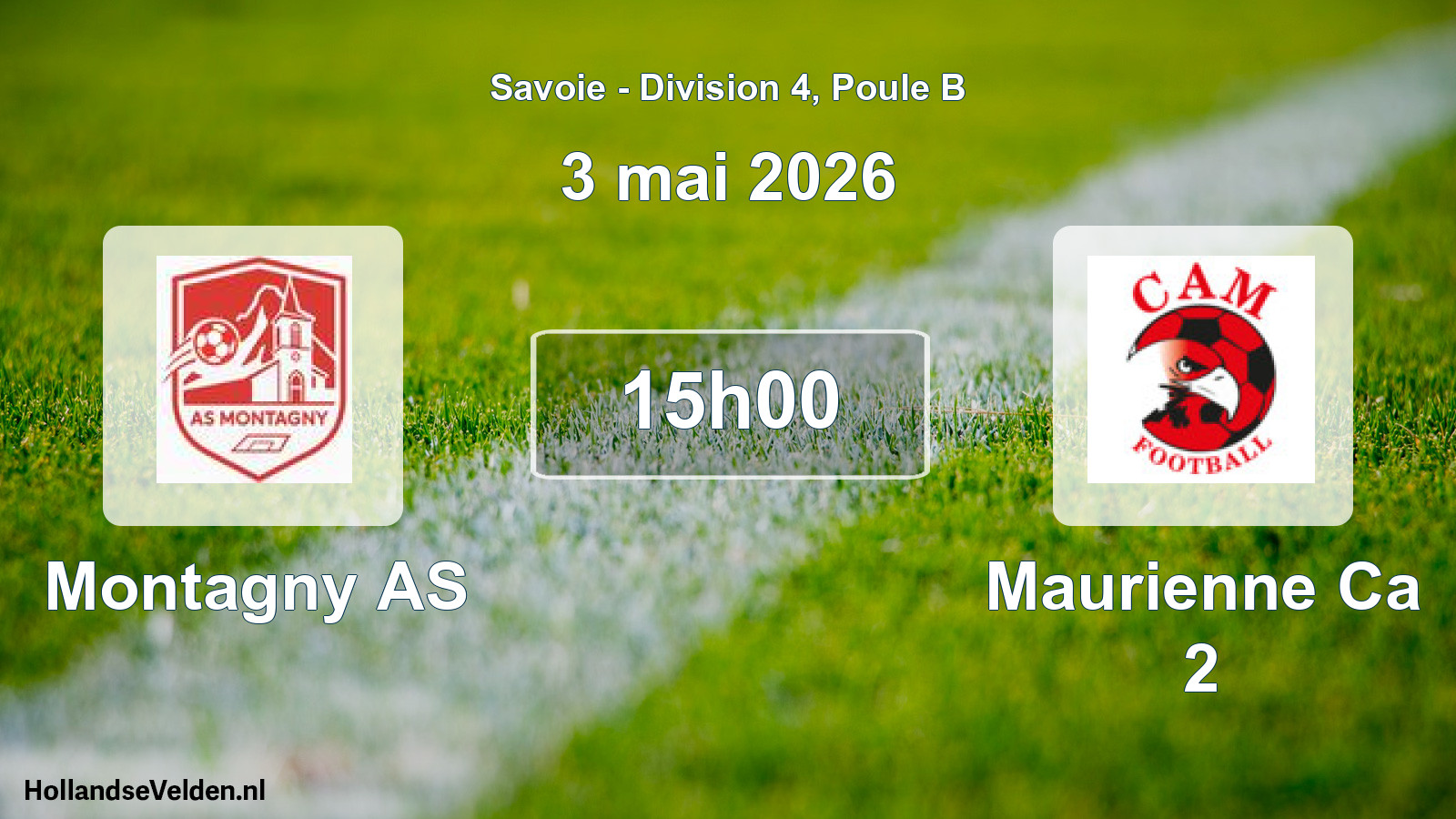 Match programmé: Montagny AS - Maurienne Ca 2 (3 mai 2026)