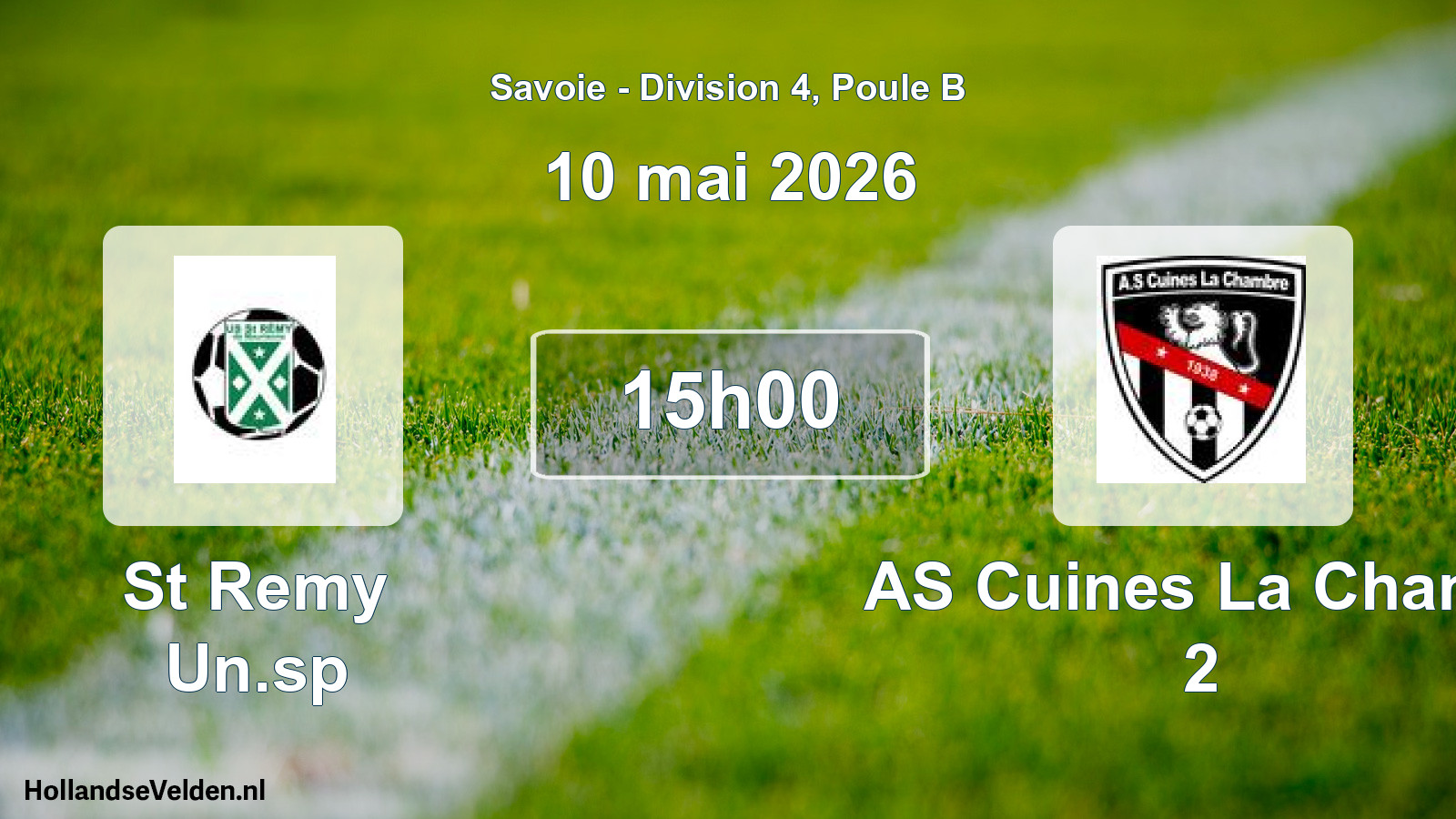 Geplande wedstrijd: St Remy Un.sp - AS Cuines La Chamb 2 (10 mei 2026)