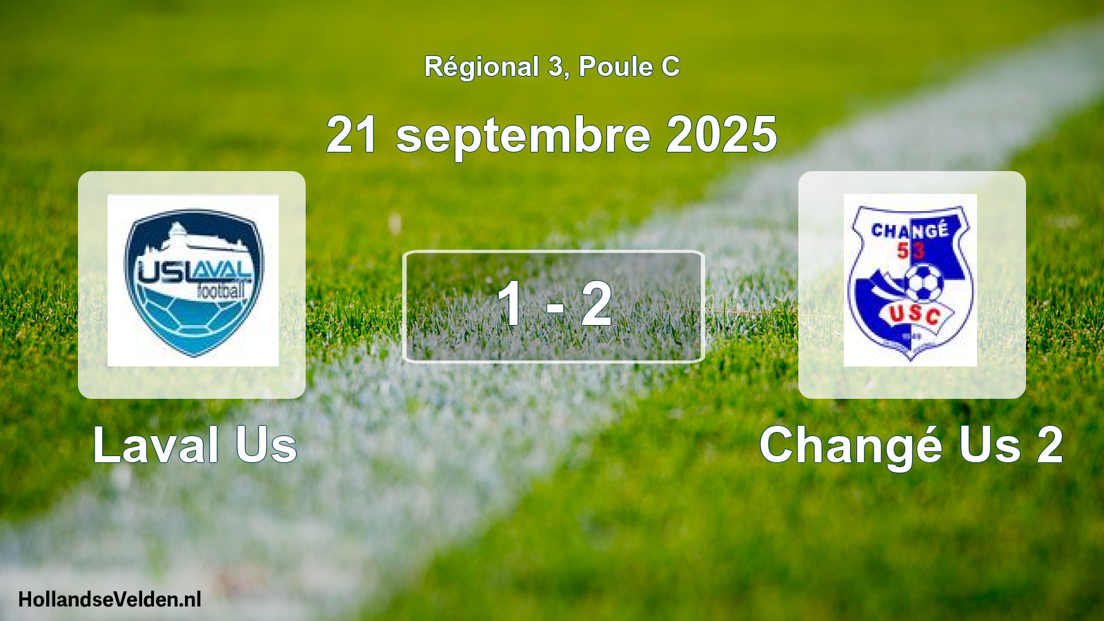 Total number of matches played: Laval Us - Changé Us 2 1 - 2 (21 September 2025)