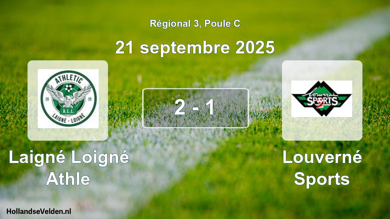 Gespeelde wedstrijd: Laigné Loigné Athle - Louverné Sports 2 - 1 (21 septembre 2025)