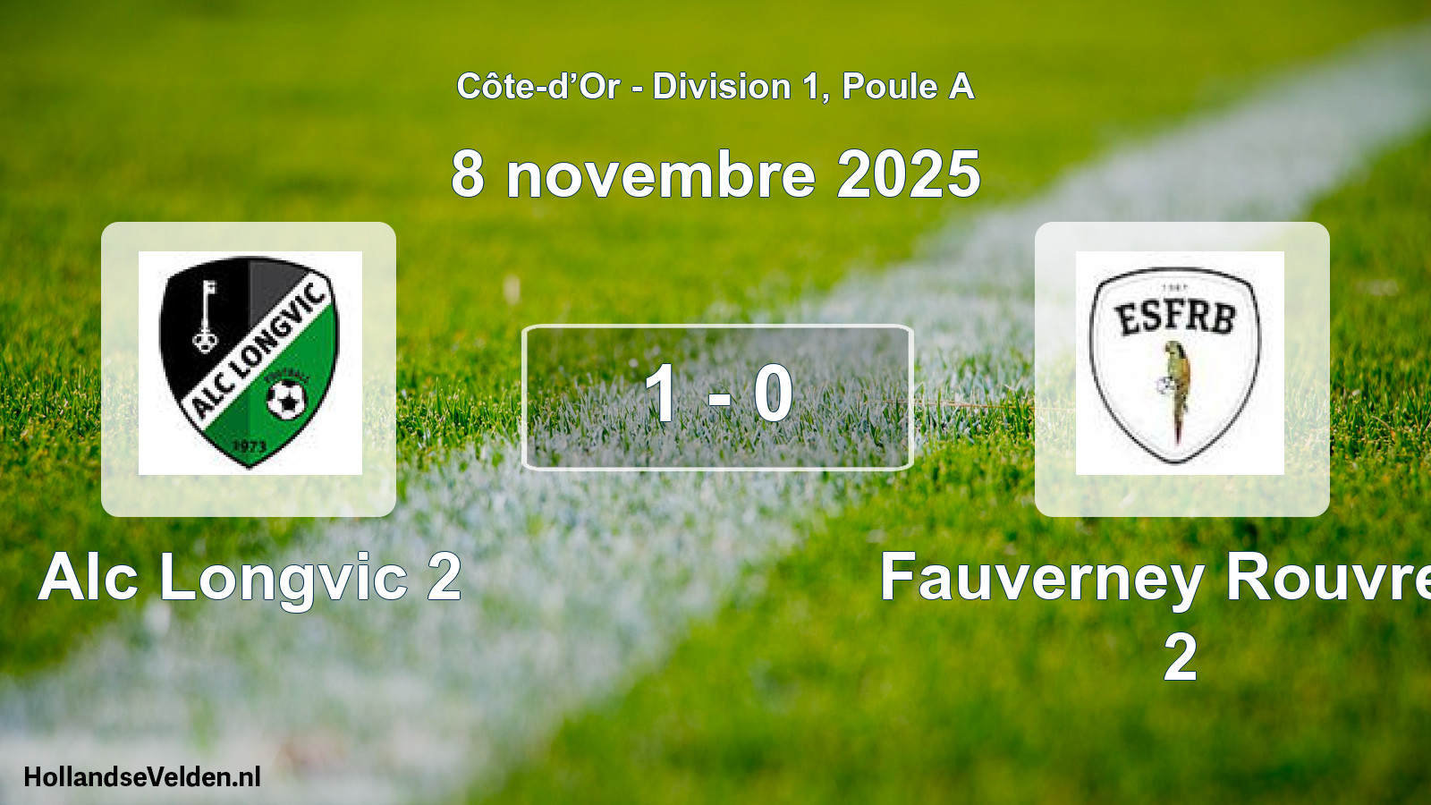 Total number of matches played: Alc Longvic 2 - Fauverney Rouvres 2 1 - 0 (8 November 2025)