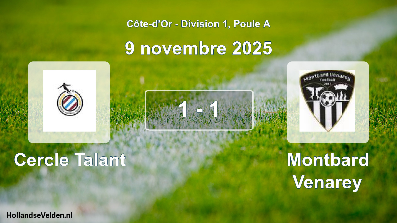 Total number of matches played: Cercle Talant - Montbard Venarey 1 - 1 (9 November 2025)