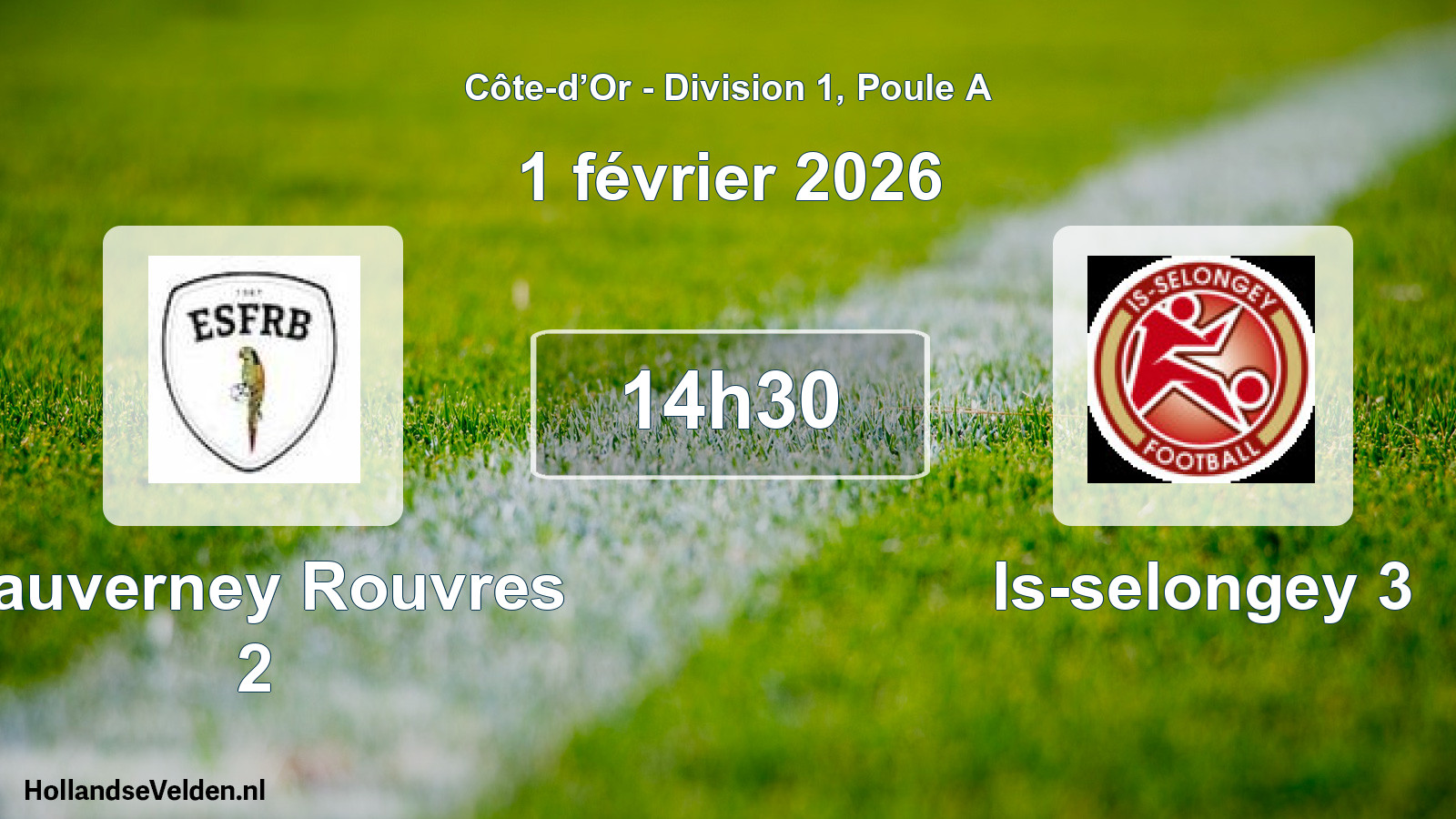 Match programmé: Fauverney Rouvres 2 - Is-selongey 3 (16 novembre 2025)