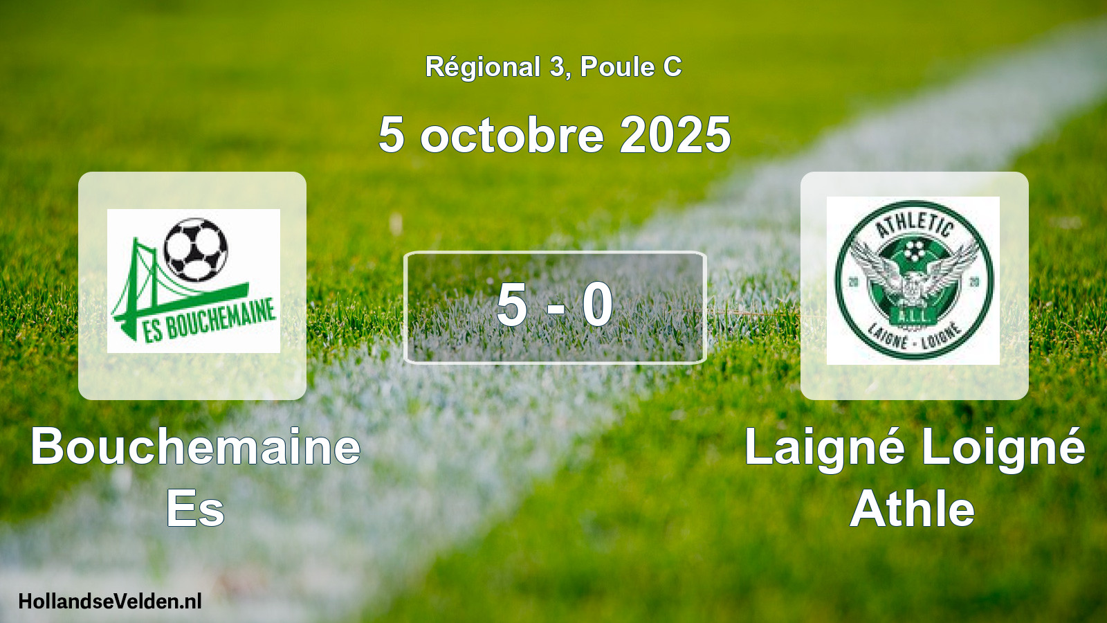 Gespeelde wedstrijd: Bouchemaine Es - Laigné Loigné Athle 5 - 0 (5 octobre 2025)