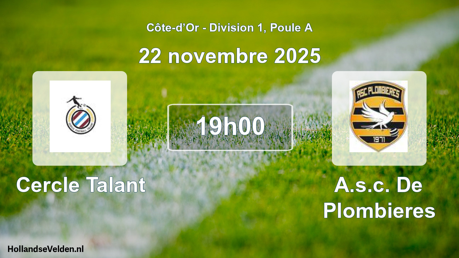 Scheduled Match: Cercle Talant - A.s.c. De Plombieres (22 November 2025)