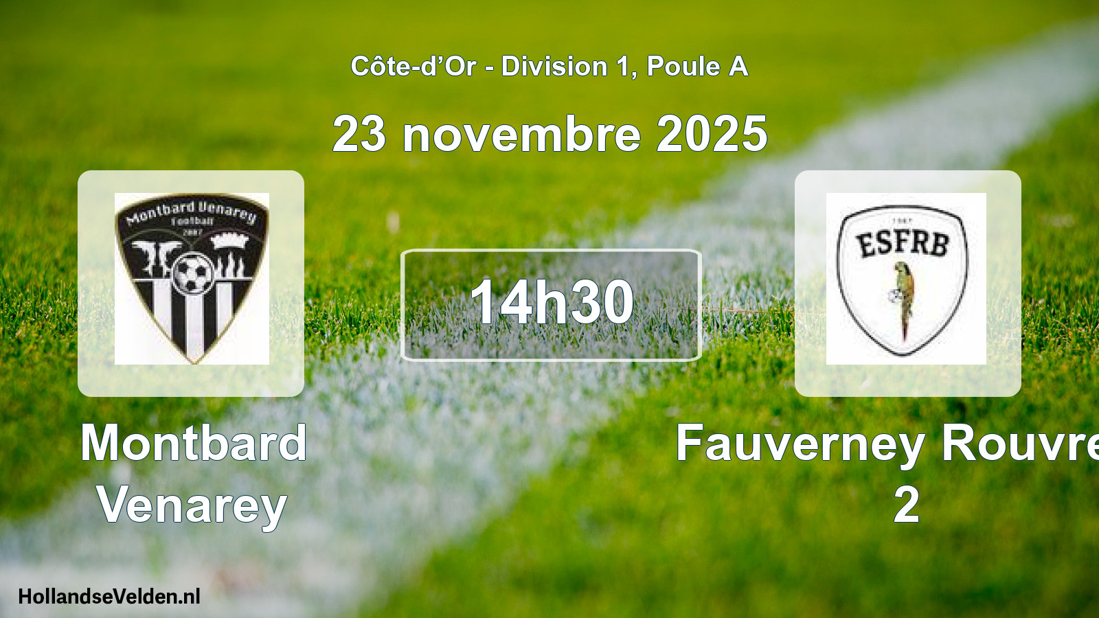 Match programmé: Montbard Venarey - Fauverney Rouvres 2 (23 novembre 2025)
