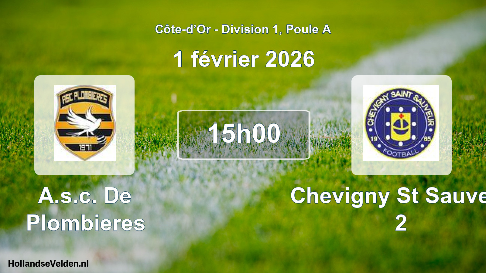 Match programmé: A.s.c. De Plombieres - Chevigny St Sauveur 2 (30 novembre 2025)